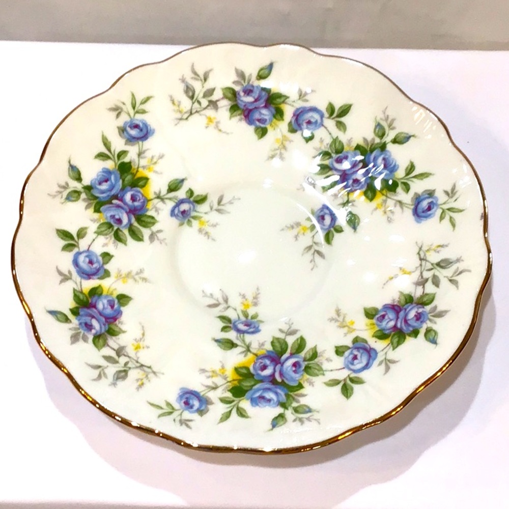 Aynsley Marine Rose saucer EUC